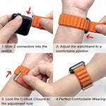 Buckle Loop Nylon Watch Band with 3D Curved Film, For Apple Watch Series 41mm
