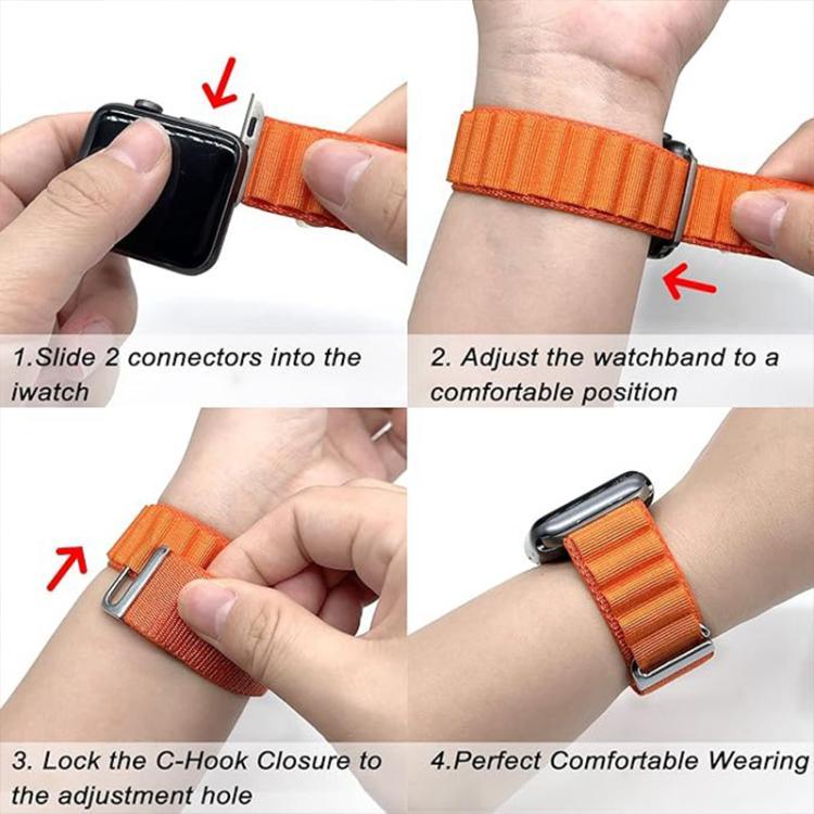 Buckle Loop Nylon Watch Band with 3D Curved Film, For Apple Watch Series 42mm