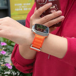 Buckle Loop Nylon Watch Band with 3D Curved Film, For Apple Watch Series 38mm
