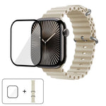 Ocean Silicone Watch Band with 3D Curved Film, For Apple Watch Series 40mm, For Apple Watch Ultra 2 / 1 49mm, For Apple Watch Series 45mm