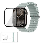 Ocean Silicone Watch Band with 3D Curved Film, For Apple Watch Series 40mm, For Apple Watch Ultra 2 / 1 49mm, For Apple Watch Series 45mm