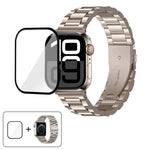 Three Beads Stainless Steel Watch Band with 3D Curved Film, For Apple Watch Series 42mm