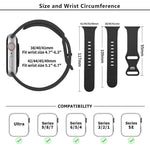 Butterfly Buckle Silicone Watch Band with 3D Curved Film, For Apple Watch Series 41mm, For Apple Watch Series 38mm, For Apple Watch Series 42mm