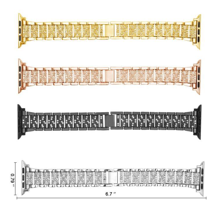 xDfind Diamond Jewelry Metal Watch Band with Case, For Apple Watch Series 10 46mm, For Apple Watch Series 10 42mm, For Apple Watch Series 44mm, For Apple Watch Series 40mm, For Apple Watch Ultra 2 / 1 49mm, For Apple Watch Series 45mm                  ...