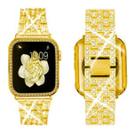 xDfind Bling Diamond Jewelry Metal Watch Band with Case, For Apple Watch Series 10 46mm, For Apple Watch Series 10 42mm, For Apple Watch Series 44mm, For Apple Watch Series 40mm, For Apple Watch Ultra 2 / 1 49mm, For Apple Watch Series 45mm            ...