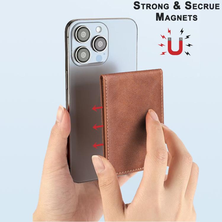 BFK26 Solid Color Magnetic Card Bag Mobile Phone Back Sticker
