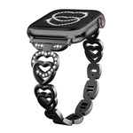 xDfind Double Heart Diamond Metal Watch Band, For Apple Watch 42 / 44 / 45 / 46 / 49mm, For Apple Watch 38 / 40 / 41 / S10 42mm