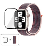 Basic Nylon Loop Watch Band with 3D Curved Film, For Apple Watch Series 10 46mm, For Apple Watch Series 10 42mm, For Apple Watch Series 44mm