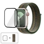 Basic Nylon Loop Watch Band with 3D Curved Film, For Apple Watch Series 10 46mm, For Apple Watch Series 10 42mm, For Apple Watch Series 44mm