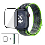 Nylon Loop Watch Band with 3D Curved Film, For Apple Watch Series 40mm, For Apple Watch Ultra 2 / 1 49mm, For Apple Watch Series 45mm