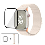 Nylon Loop Watch Band with 3D Curved Film, For Apple Watch Series 41mm, For Apple Watch Series 38mm, For Apple Watch Series 42mm