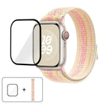 Nylon Loop Watch Band with 3D Curved Film, For Apple Watch Series 41mm, For Apple Watch Series 38mm, For Apple Watch Series 42mm