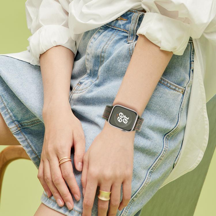 Nylon Loop Watch Band with 3D Curved Film, For Apple Watch Series 41mm, For Apple Watch Series 38mm, For Apple Watch Series 42mm