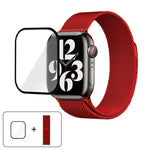 Milanese Stainless Steel Watch Band with 3D Curved Film, For Apple Watch Series 41mm, For Apple Watch Series 38mm, For Apple Watch Series 42mm