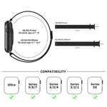 Milanese Stainless Steel Watch Band with 3D Curved Film, For Apple Watch Series 40mm, For Apple Watch Ultra 2 / 1 49mm, For Apple Watch Series 45mm