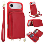 Crossbody Zipper RFID Card Bag Phone Case, For iPhone 17 Pro Max, For iPhone 17 Pro, For iPhone Air, For iPhone 15 Pro Max, For iPhone 15 Pro, For iPhone 15 Plus / 14 Plus