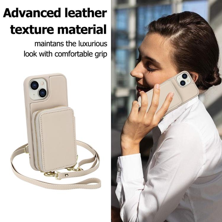Crossbody Zipper RFID Card Bag Phone Case, For iPhone 15, For iPhone 14 / 13, For iPhone 14 Pro, For iPhone 14 Pro Max, For iPhone 13 Pro Max, For iPhone 13 Pro