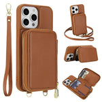 Crossbody Zipper RFID Card Bag Phone Case, For iPhone 12 / 12 Pro, For iPhone 12 Pro Max, For iPhone 11 Pro Max, For iPhone 11, For iPhone 11 Pro
