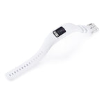 For Garmin Vivofit 4 xDfind Silver Buckle Silicone Sport Watch Band, S, L