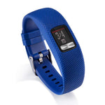 For Garmin Vivofit 4 xDfind Silver Buckle Silicone Sport Watch Band, S, L