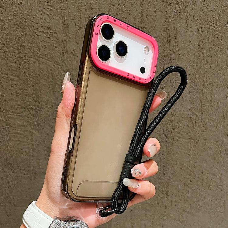 Color Contrast Lens Frame Transparent TPU Phone Case with Lanyard, For iPhone 17 Pro Max, For iPhone 17 Pro