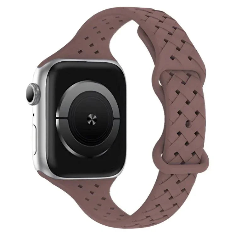 xDfind Butterfly Buckle Braid Silicone Watch Band, For Apple Watch 42 / 44 / 45 / 46 / 49mm, For Apple Watch 38 / 40 / 41 / S10 42mm