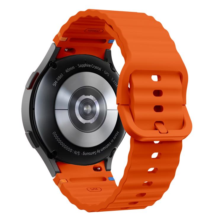 Wave Stitching Silicone Watch Band with 3D Curved Film, For Samsung Galaxy Watch4 Classic 46mm, For Samsung Galaxy Watch4 Classic 42mm, For Samsung Galaxy Watch5 Active 40mm, For Samsung Galaxy Watch5 Active 44mm