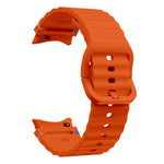 Wave Stitching Silicone Watch Band with 3D Curved Film, For Samsung Galaxy Watch4 Classic 46mm, For Samsung Galaxy Watch4 Classic 42mm, For Samsung Galaxy Watch5 Active 40mm, For Samsung Galaxy Watch5 Active 44mm