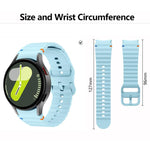Wave Stitching Silicone Watch Band with 3D Curved Film, For Samsung Galaxy Watch6 44mm, For Samsung Galaxy Watch6 40mm, For Samsung Galaxy Watch6 Classic 43mm, For Samsung Galaxy Watch5 44mm