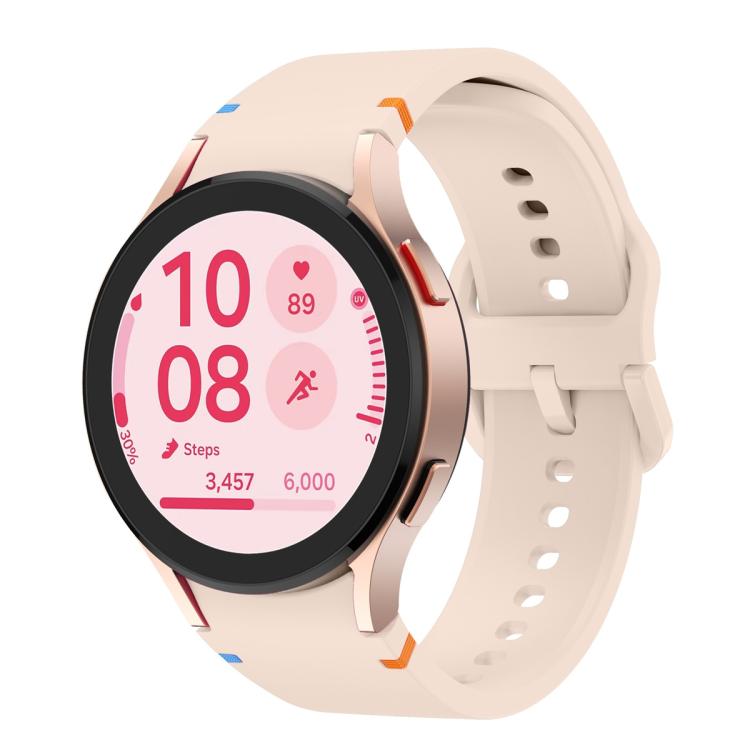 Plain Stitching Silicone Watch Band with 3D Curved Film, For Samsung Galaxy Watch FE 40mm, For Samsung Galaxy Watch7 44mm, For Samsung Galaxy Watch7 40mm, For Samsung Galaxy Watch6 Classic 47mm