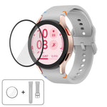 Plain Stitching Silicone Watch Band with 3D Curved Film, For Samsung Galaxy Watch6 44mm, For Samsung Galaxy Watch6 40mm, For Samsung Galaxy Watch6 Classic 43mm, For Samsung Galaxy Watch5 44mm