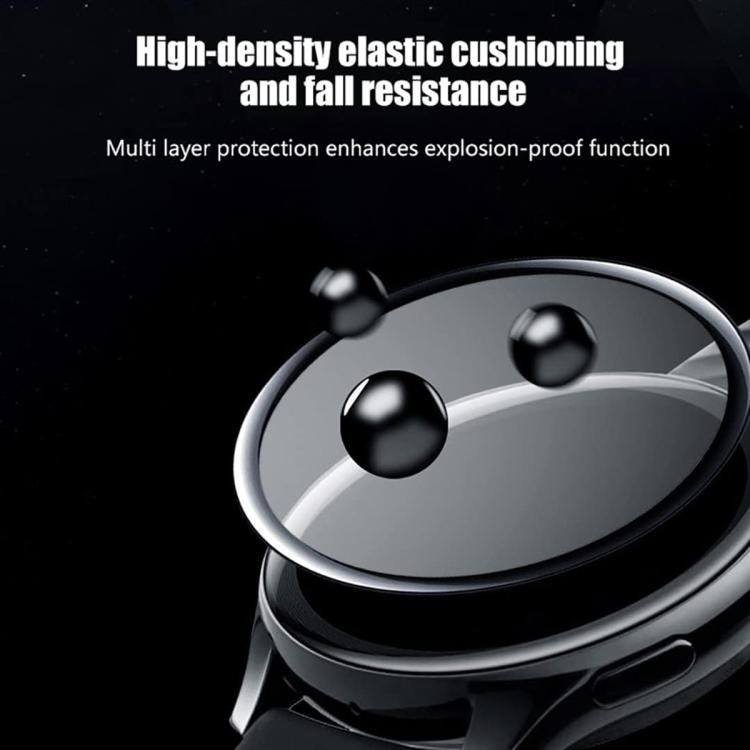 Plain Stitching Silicone Watch Band with 3D Curved Film, For Samsung Galaxy Watch FE 40mm, For Samsung Galaxy Watch7 44mm, For Samsung Galaxy Watch7 40mm, For Samsung Galaxy Watch6 Classic 47mm