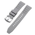 xDfind Silver Buckle Quick Release Silicone Watch Band, 20mm, 22mm