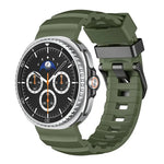 Wild Path Black Buckle Silicone Watch Band, For Samsung Galaxy Watch8 / Watch8 Classic