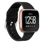 For Fitbit Versa 2 / Versa / Versa Lite xDfind Reverse Buckle Solid Color Silicone Watch Band, S, L
