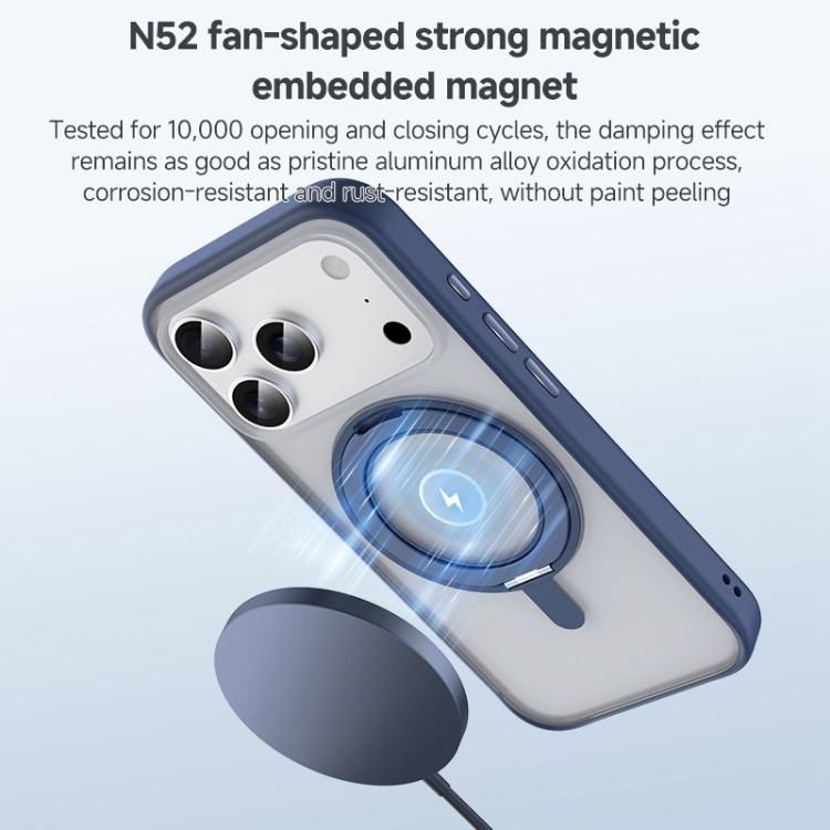 ZGA Feitian 360 Rotation Holder Magsafe PC Hybrid TPU Phone Case, For iPhone 17 Pro, For iPhone 17 Pro Max
