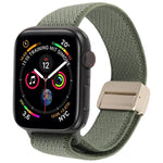 Twill Two Color Elastic Nylon Magnetic Buckle Watch Band, For Apple Watch 46mm / 49mm / 45mm / 44mm, For Apple Watch 42mm / 41mm / 40mm / 38mm