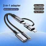 4 in 1 USB-C / Type-C, 8 Pin to USB-C / Type-C, 3.5mm Audio Cable Adapter, Type-C, 8 Pin to USB-C / Type-C, 3.5mm