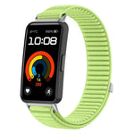 xDfind Woven Nylon Hook And Loop Fastener Metal Interface Watch Band, For Huawei Band 10 / 9 / 8