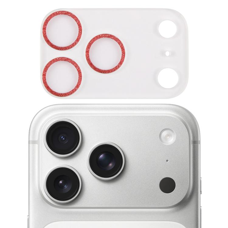Glitter Ring Tempered Glass Camera Lens Film, For iPhone 17 Pro Max, For iPhone 17 Pro