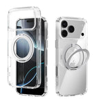 ABEEL MagSafe Q-LUCK Pivot Bracket Transparent Phone Case, For iPhone 17 Pro Max, For iPhone 17 Pro, For iPhone 17, For iPhone Air, For iPhone 16 Pro Max, For iPhone 16 Pro, For iPhone 16 Plus, For iPhone 16