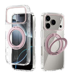 ABEEL MagSafe Q-LUCK Pivot Bracket Transparent Phone Case, For iPhone 17 Pro Max, For iPhone 17 Pro, For iPhone 17, For iPhone Air, For iPhone 16 Pro Max, For iPhone 16 Pro, For iPhone 16 Plus, For iPhone 16