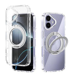 ABEEL MagSafe Q-LUCK Pivot Bracket Transparent Phone Case, For iPhone 17 Pro Max, For iPhone 17 Pro, For iPhone 17, For iPhone Air, For iPhone 16 Pro Max, For iPhone 16 Pro, For iPhone 16 Plus, For iPhone 16