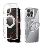 ABEEL MagSafe Q-LUCK Pivot Bracket Transparent Phone Case, For iPhone 17 Pro Max, For iPhone 17 Pro, For iPhone 17, For iPhone Air, For iPhone 16 Pro Max, For iPhone 16 Pro, For iPhone 16 Plus, For iPhone 16