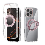 ABEEL MagSafe Q-LUCK Pivot Bracket Transparent Phone Case, For iPhone 17 Pro Max, For iPhone 17 Pro, For iPhone 17, For iPhone Air, For iPhone 16 Pro Max, For iPhone 16 Pro, For iPhone 16 Plus, For iPhone 16