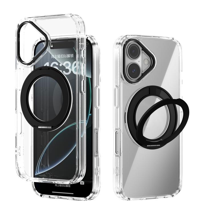 ABEEL MagSafe Q-LUCK Pivot Bracket Transparent Phone Case, For iPhone 17 Pro Max, For iPhone 17 Pro, For iPhone 17, For iPhone Air, For iPhone 16 Pro Max, For iPhone 16 Pro, For iPhone 16 Plus, For iPhone 16