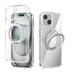 ABEEL MagSafe Q-LUCK Pivot Bracket Transparent Phone Case, For iPhone 15 Pro Max, For iPhone 15 Pro, For iPhone 15 Plus, For iPhone 15, For iPhone 14 Plus, For iPhone 14, For iPhone 14 Pro, For iPhone 14 Pro Max