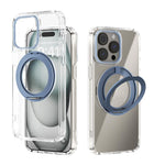 ABEEL MagSafe Q-LUCK Pivot Bracket Transparent Phone Case, For iPhone 13 Pro Max, For iPhone 13 Pro, For iPhone 13