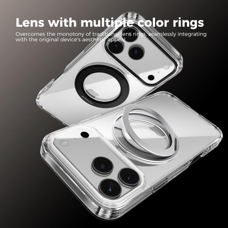 ABEEL MagSafe Q-LUCK Pivot Bracket Transparent Phone Case, For iPhone 17 Pro Max, For iPhone 17 Pro, For iPhone 17, For iPhone Air, For iPhone 16 Pro Max, For iPhone 16 Pro, For iPhone 16 Plus, For iPhone 16