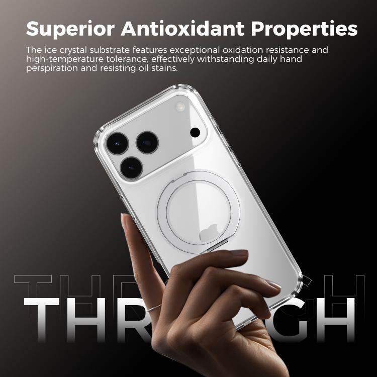 ABEEL MagSafe Q-LUCK Pivot Bracket Transparent Phone Case, For iPhone 17 Pro Max, For iPhone 17 Pro, For iPhone 17, For iPhone Air, For iPhone 16 Pro Max, For iPhone 16 Pro, For iPhone 16 Plus, For iPhone 16